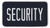 SECURITY Back Patch, White/Midnight Navy, 9x5" - Sew On backing