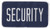 SECURITY Back Patch, White/Navy, 9x5"