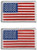 2 pack - American Flag Embroidered Patch white border USA - Sew On