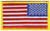 6 Pack Reversed American Flag Embroidered Patch Gold Border USA - US Army Flag Patch - Sew On