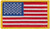 4 Pack - American Flag Embroidered Patch Gold Border USA United States of America - US Flag Patch - Sew On - Military/Army/Police Flag