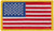 6 Pack - American Flag Embroidered Patch Gold Border USA United States of America - US Flag Patch - Sew On - Military/Army/Police Flag