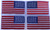 4 Pack - American Flag Embroidered Patch, White Border, sew on, 2 Forward 2 Reverse Patches