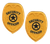 2 Pack - SECURITY OFFICER Badge Patch, 2-3/8x3-1/4"