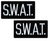 S.W.A.T. Chest Patch, White/Black, 4x2" - 2 Pack (Sew-on backing)