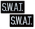 S.W.A.T.Chest Patch, Hook backing, White/Black, 4x2" - 2 Pack