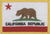 California State Flag Patch, 3-1/2x2-3/8" in Full Color and Grey - 2 Pack