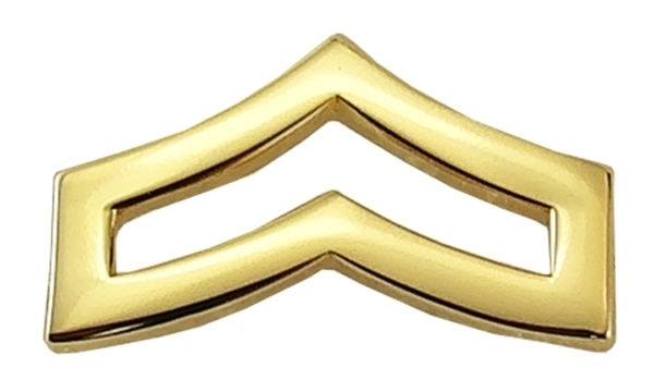 CPL Chevrons, 2 Posts & Clutch Backs, Pairs, Mini-3/4&#34; Wide-Hero&#8216;s Pride