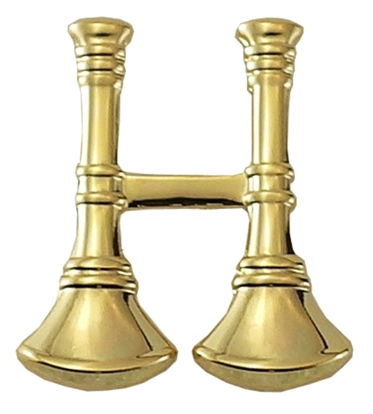 Captain, 2 PARALLEL Bugles, 2 Posts & Clutch Backs, Pairs, 3/4&#34; High-Hero&#8216;s Pride