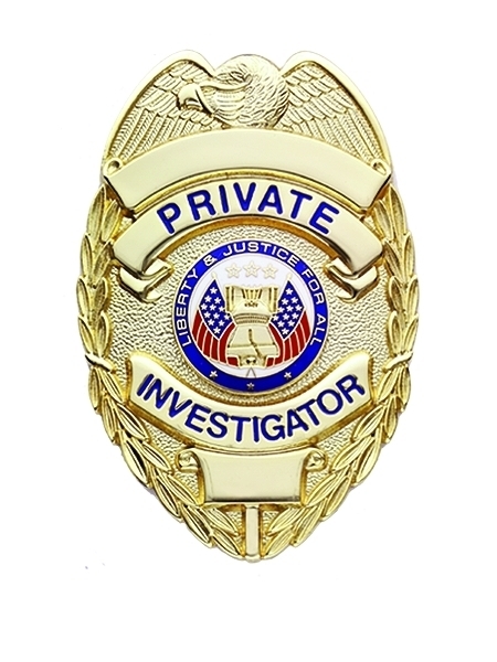 Buy PRIVATE INVESTIGATOR Badge, Enameled & Plated Durable 5-Pc Pin ...