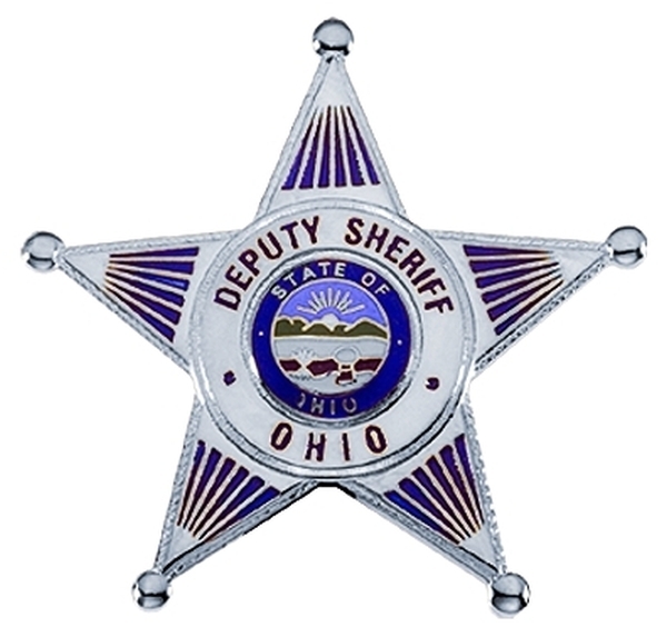 DEPUTY SHERIFF STATE OF OHIO Badge, Durable 5-Pc Pin/Catch, 1-7/8x1-3/4&#34;-Hero&#8216;s Pride