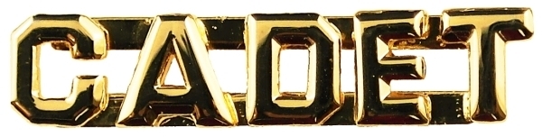 CADET Die Struck Letters, 2 Posts & Clutch Backs, Pairs, 1/4" High-Hero‘s Pride