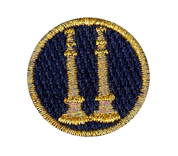 Captain, 2 Parallel Bugles, Collar Insignia, 1&#34; Circle-Hero&#8216;s Pride