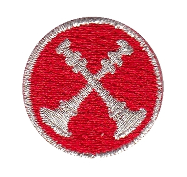Captain, 2 Crossed Bugles, Collar Insignia, 1&#34; Circle-HP
