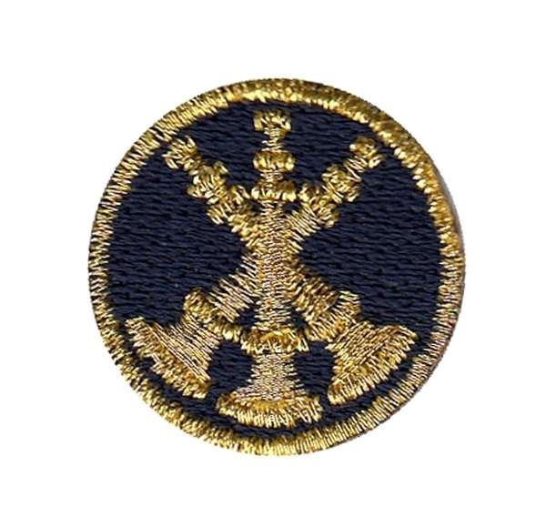 Asst. Chief, 3 Bugles, Collar Insignia, 1&#34; Circle-HP
