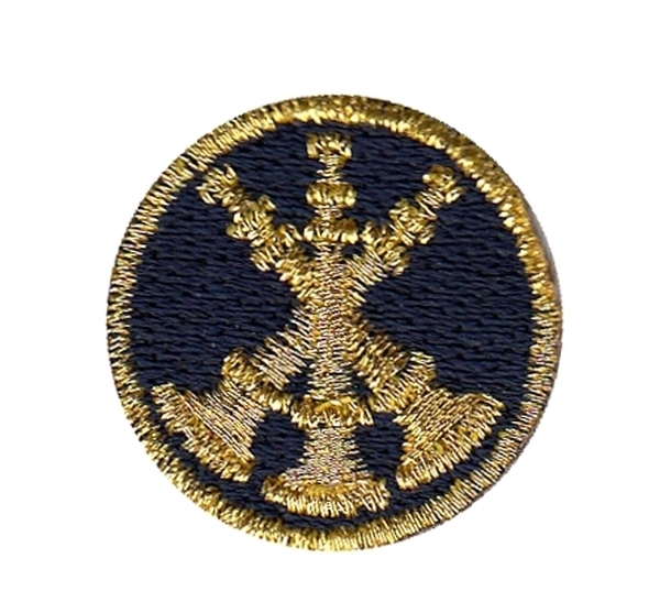 Asst. Chief, 3 Bugles, Collar Insignia, 1&#34; Circle-