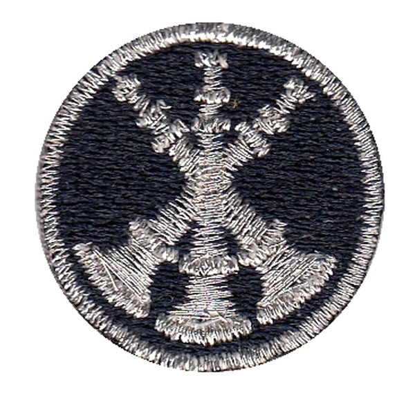 Asst. Chief, 3 Bugles, Collar Insignia, 1&#34; Circle-HP