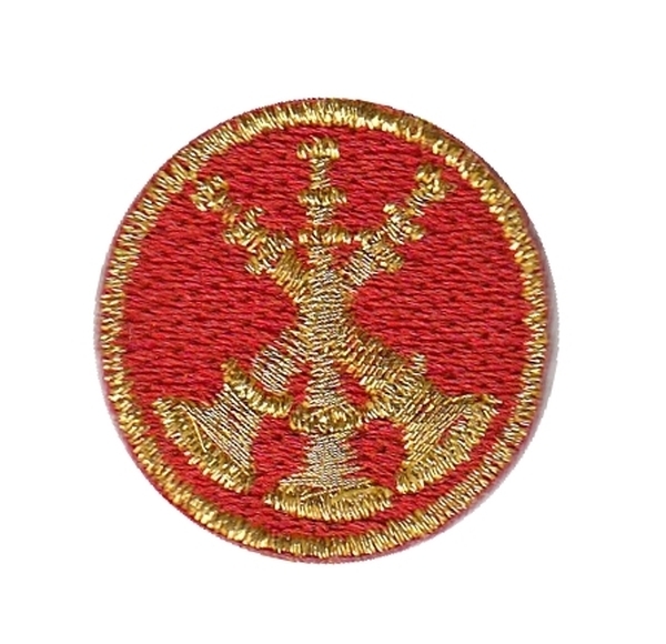 Asst. Chief, 3 Bugles, Collar Insignia, 1&#34; Circle-Hero&#8216;s Pride