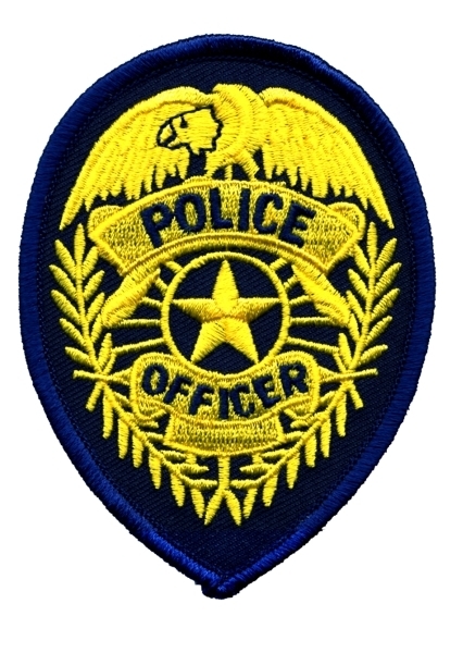 POLICE OFFICER Badge Patch, 2-3/4x3-3/4&#34;-Hero&#8216;s Pride