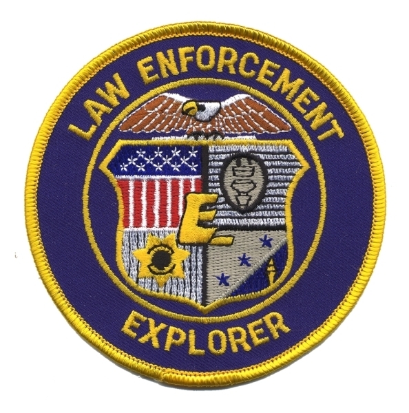 LAW ENFORCEMENT EXPLORER Shoulder Patch, 4&#34; Circle-Hero&#8216;s Pride