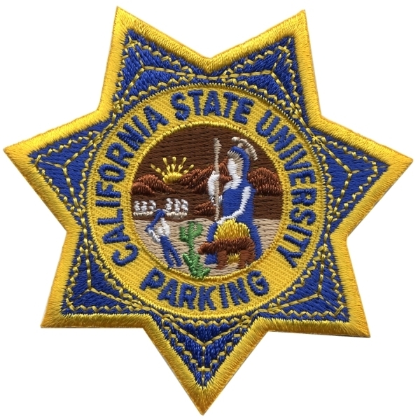 CA STATE UNIVERSITY POLICE Star Badge Patch, 3x3"-HP