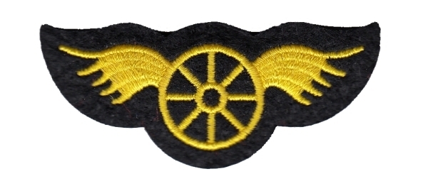 Wheel w/Wings Patch, 2-3/4x1-1/4&#34;-HP