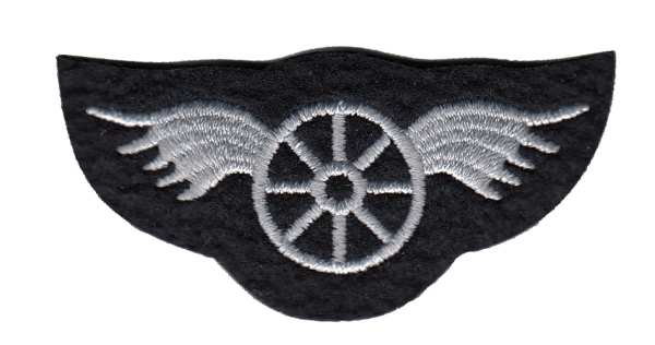 Wheel w/Wings Patch, 2-3/4x1-1/4&#34;-HP