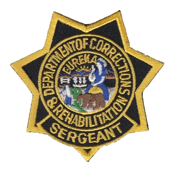 CDCR SGT Star Badge Patch-HP