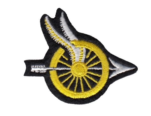 Wheel w/Wings Shoulder Patch, Arrow Points, 2-1/8x1-3/4&#34;-Hero&#8216;s Pride