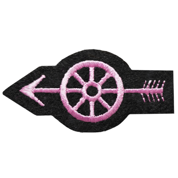 Pink Line - Wheel w/Arrow Patch, 2-1/4 X 1-1/8&#34;-HP