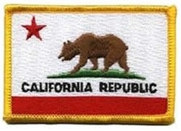 California State Flag Patch, 3-1/2x2-3/8&#34;-HP