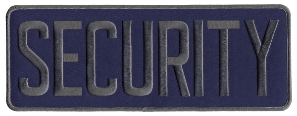 SECURITY Back Patch; Grey/Navy Blue-