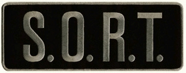 S.O.R.T. Back Patch; Grey/Black-HP