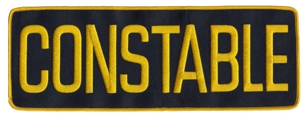 CONSTABLE Back Patch, Medium Gold/Midnight, 11x4&#34;-Hero&#8216;s Pride