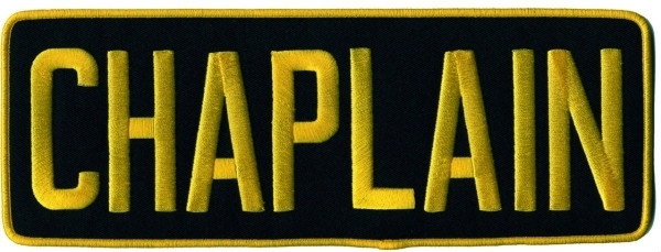 CHAPLAIN Back Patch; Medium Gold/Black-HP