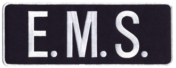 E.M.S. Back Patch; White/Midnight Blue-HP