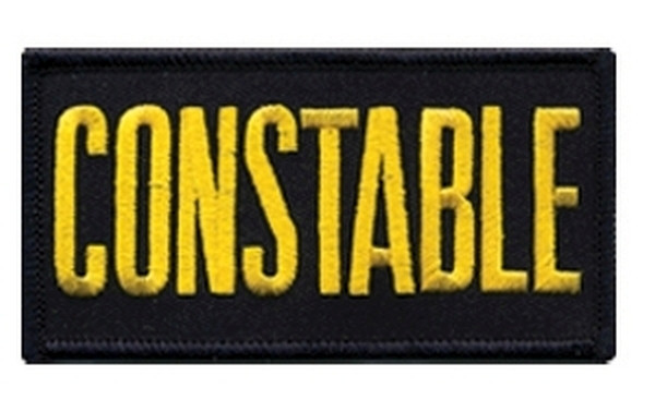 CONSTABLE Chest Patch, Medium Gold/Black, 4x2&#34;-HP