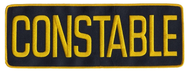 CONSTABLE Back Patch, Hook, Medium Gold/Midnight, 11x4&#34;-HP