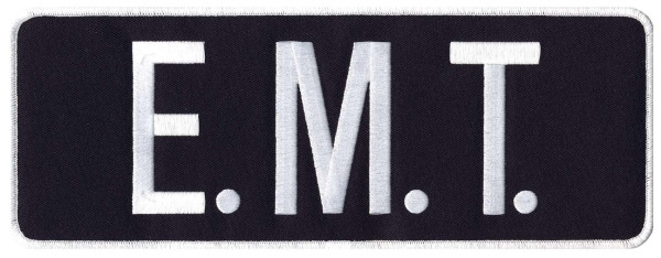 E.M.T. Back Patch; Hook; White/Midnight Blue-HP