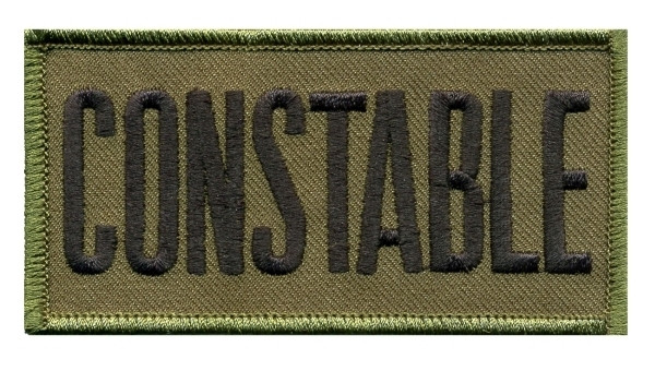 CONSTABLE Chest Patch, Hook, Black/O.D., 4x2&#34;-HP