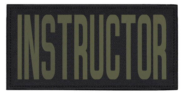 INSTRUCTOR, Back Patch, Printed, Hook w/Loop, Tactical Style, O.D./Black, 11x5-1/2&#34;-Hero&#8216;s Pride