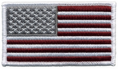 America Flag Patches w/ Hook Backing 3-1/4x1-13/16” – 12 Pack