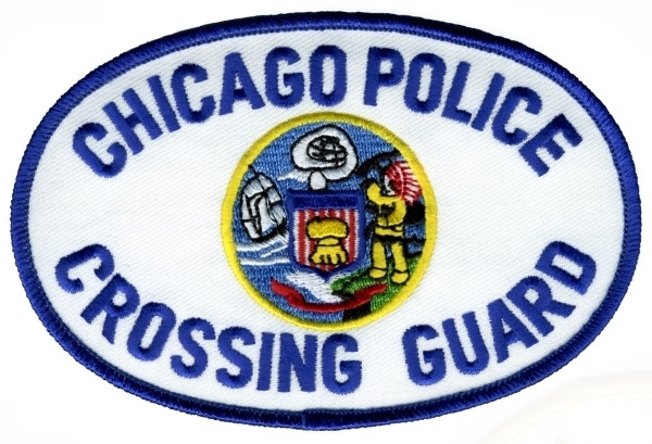 CHICAGO POLICE CROSSING GUARD Shoulder Patch, 4-3/4x3-1/8"-HP