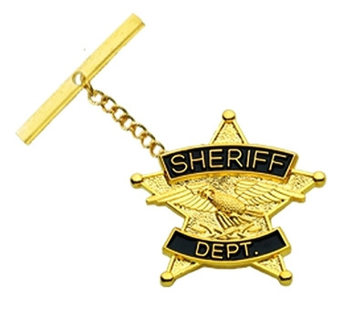 SHERIFF DEPT., Tie Tac w/Jewelers Clutch, Chain & Bar, Enameled, 7