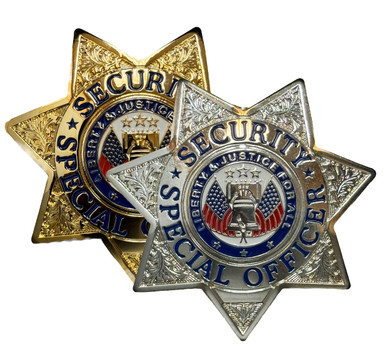 SECURITY SPECIAL OFFICER Lightweight Badge, Pin & Safety Catch