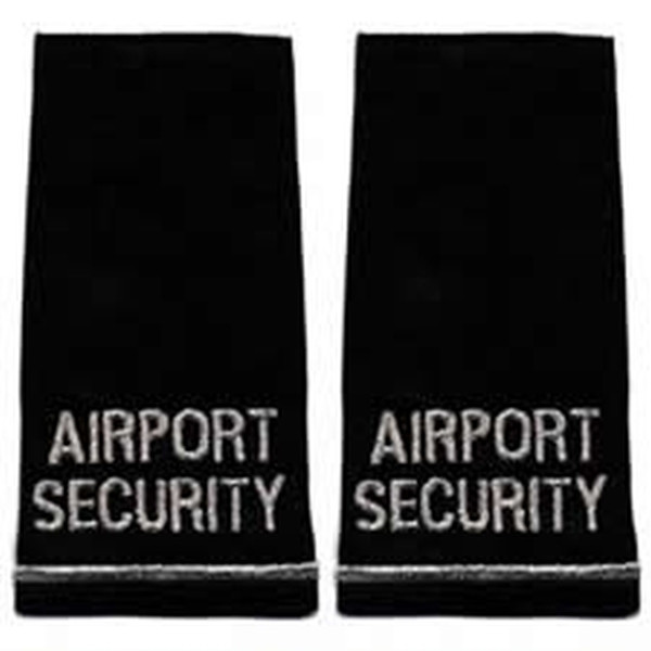 AIRPORT SECURITY, Pair, Metal.Sliver/Blk, 2-1/4x4-1/8&#34;-HP