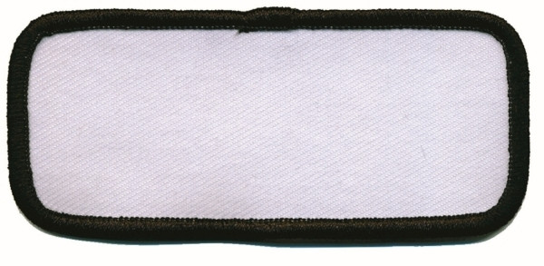 Name Blanks, Merrowed Bordered, Black/White, 3.5x1.5&#34;-Hero&#8216;s Pride