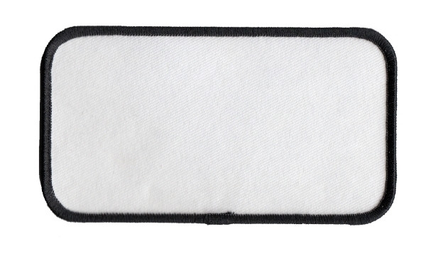 Name Blanks, Merrowed Bordered, Black/White, 4.5x2.5&#34;-Hero&#8216;s Pride
