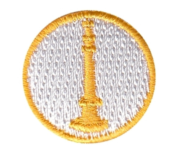 Buy LT, 1 Bugle, Collar Insignia, 100 Embroidery, Gold/White, 1' Circle Hero's Pride Online