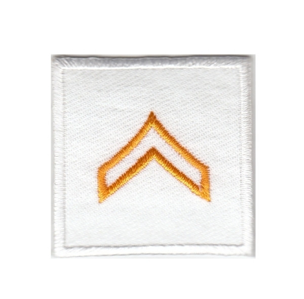 CPL, Embroidered Rank, Pair, Dark Gold/White, 1-1/2x1-1/2&#34;-HP